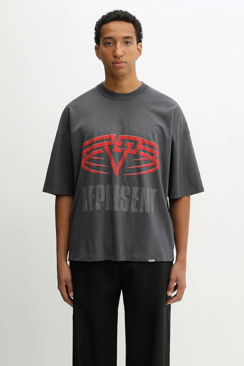 Футболка Represent Clo Reversible Living Legacy Falcon T-Shirt Сірий | MLM100679