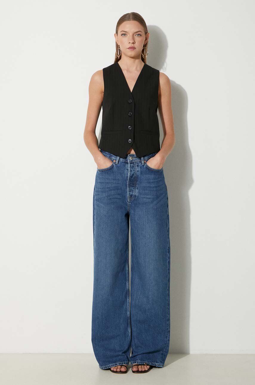 Жилет Samsoe Samsoe Samsoe Samsoe Saramona Pinstripe Vest чорний | F24100047, 1