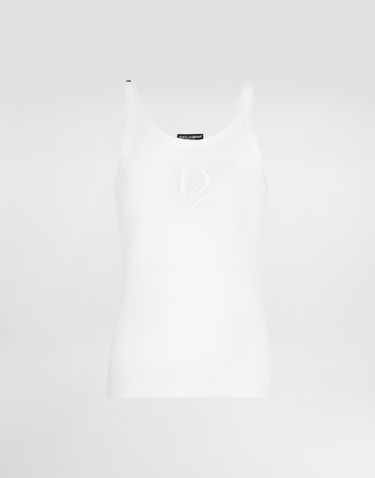 Безрукавка Dolce & Gabbana Dolce & Gabbana Slim-Fit Embroidered Singlet білий | G8PA8ZG7N4GW0800, 0