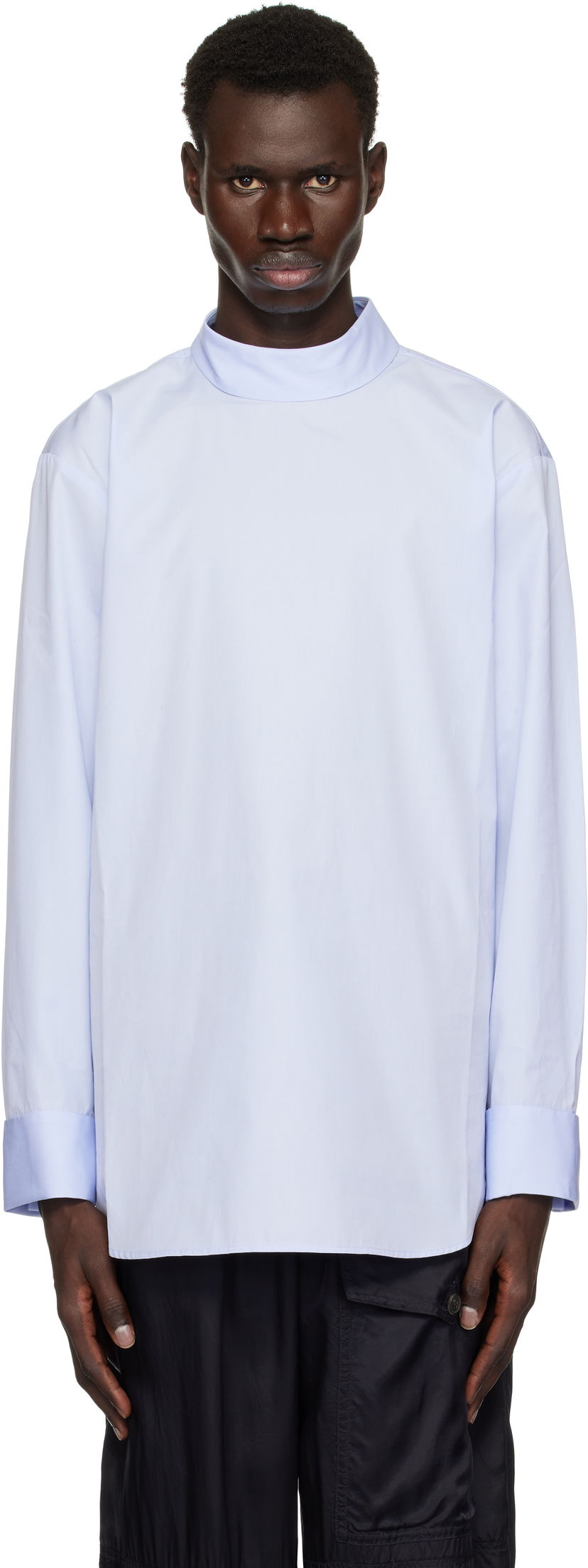 Сорочка Dries Van Noten Dries Van Noten Turtleneck Shirt Синій | 251-020704-1466