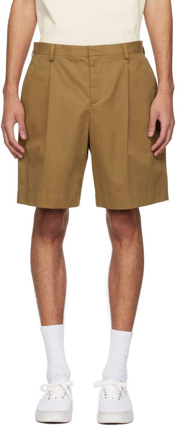 Шорти A.P.C. Pleated Shorts бежевий | COGXS-H10198