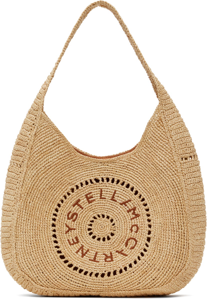 Сумочка Stella McCartney Stella McCartney Raffia Slouchy Logo Tote бежевий | 7B0165WP0375