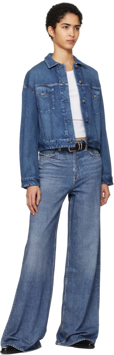 Куртка rag & bone Rag & Bone Miramar Fleece Trucker Jacket Синій | WCW24H40038203, 3