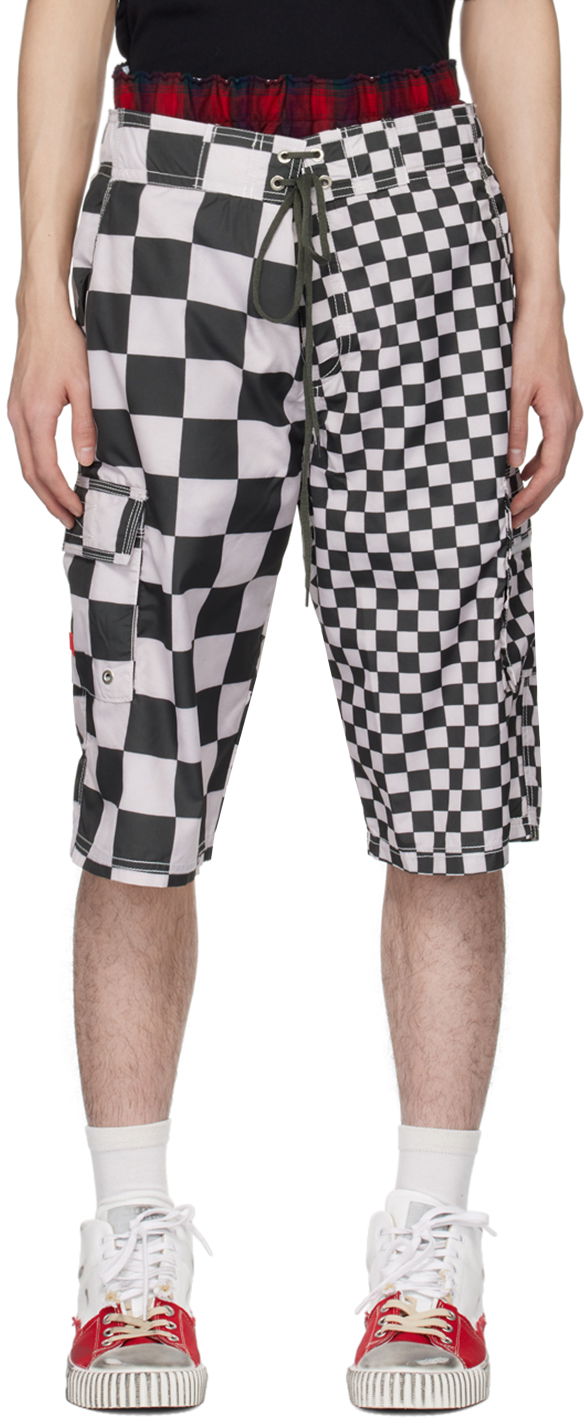 Шорти ERL Checkered Swim Shorts чорний | ERL08UW07