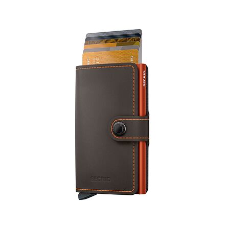 Гаманець Secrid Miniwallet - Matte - Truffle & Orange чорний | MM-Truffle-Orange, 0