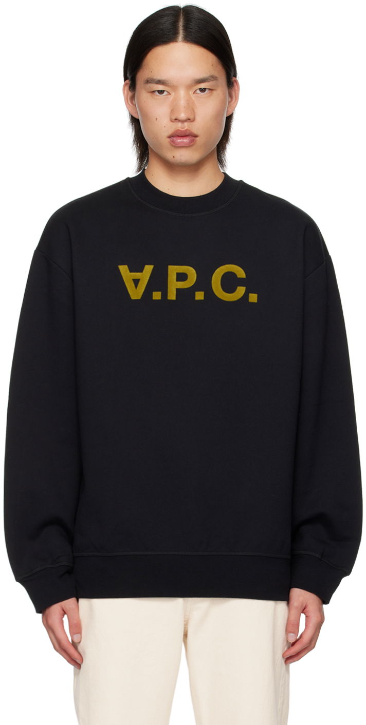 Світшоти A.P.C. Black Oversize Grand 'V.P.C.' Sweatshirt чорний | COHBP-M27922