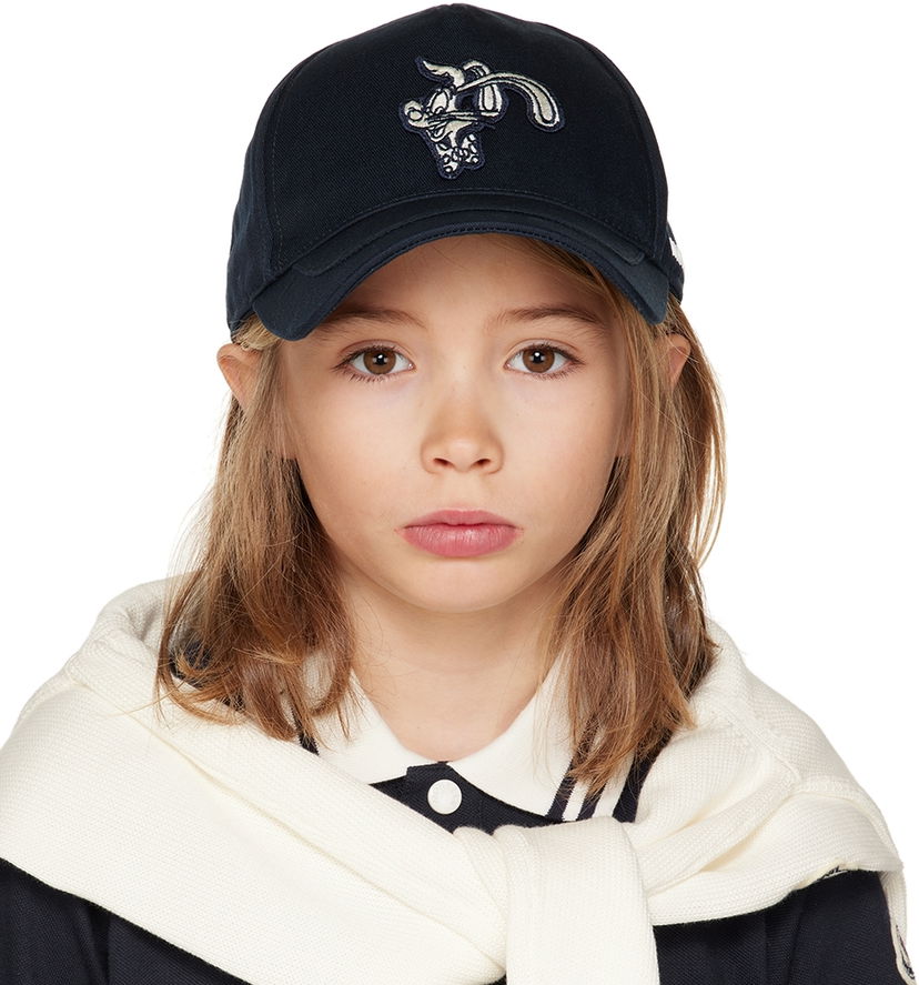 Кепка Moncler Moncler Enfant Embroidered Baseball Cap темно-синій | 954 3B00012 0U082