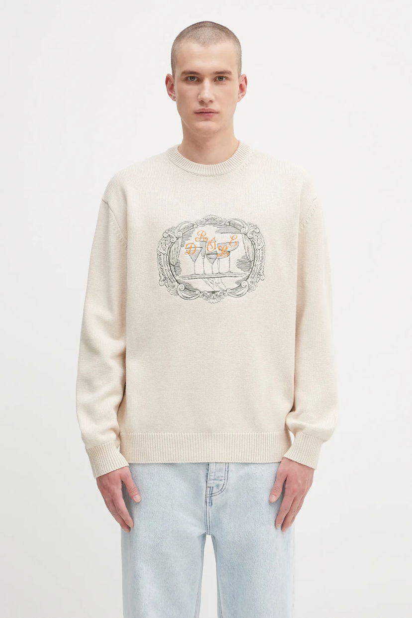 Cветр Drôle de Monsieur Drôle de Monsieur La Maille Plateau Knit Sweater бежевий | H.PO190.WO023