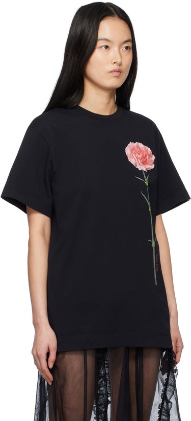 Футболка Simone Rocha Simone Rocha Carnation Print T-Shirt білий | 5195P32A-W 0569, 4