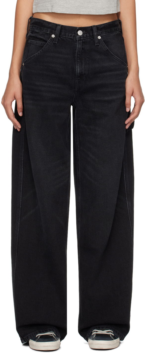 Джинси RE/DONE Wide Painter Jeans чорний | 166-03WCARPJN