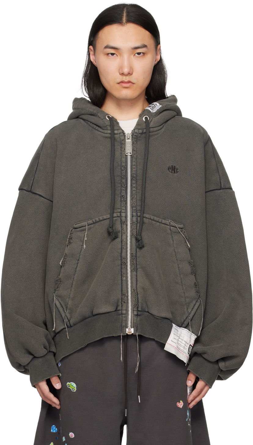 Світшоти Maison MIHARA YASUHIRO Maison MIHARA YASUHIRO Amateur Sewn Zip-Up Hoodie Сірий | A14PK521