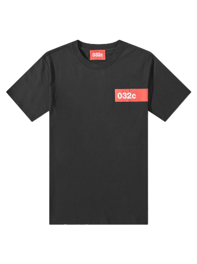 Футболка 032C Taped Tee Black чорний | SS23-C-1010
