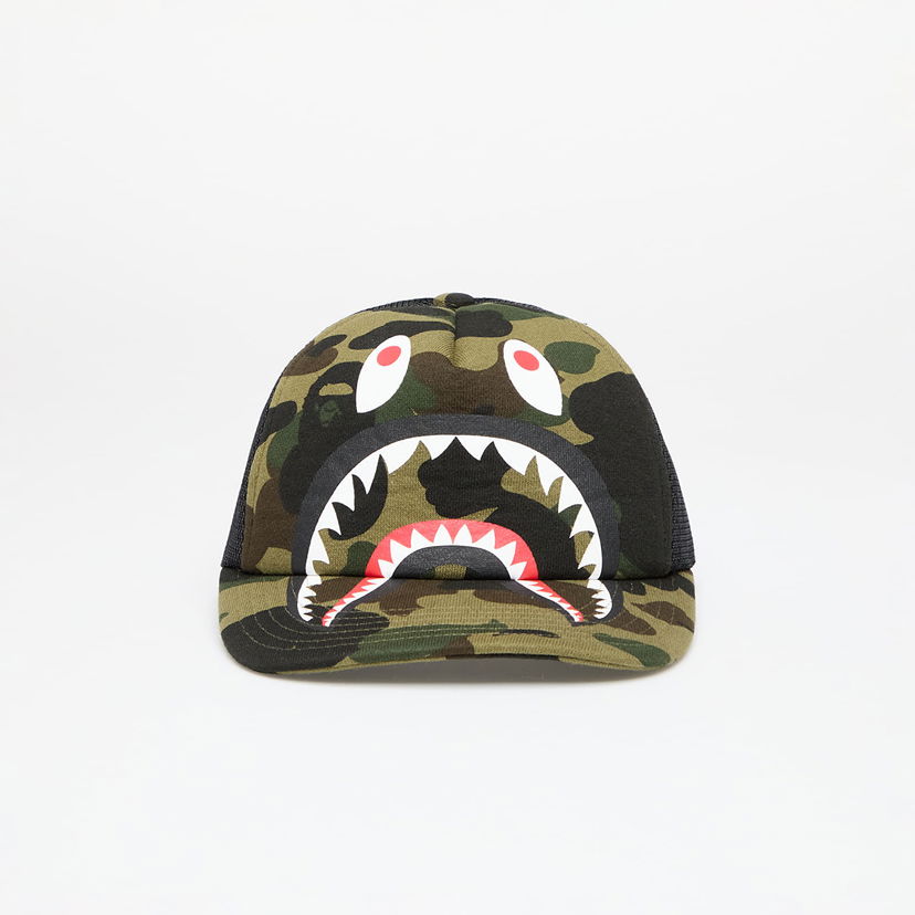 Кепка BAPE A BATHING APE 1st Camo Shark Mesh Cap Зелений | 001CPK701008M GRN