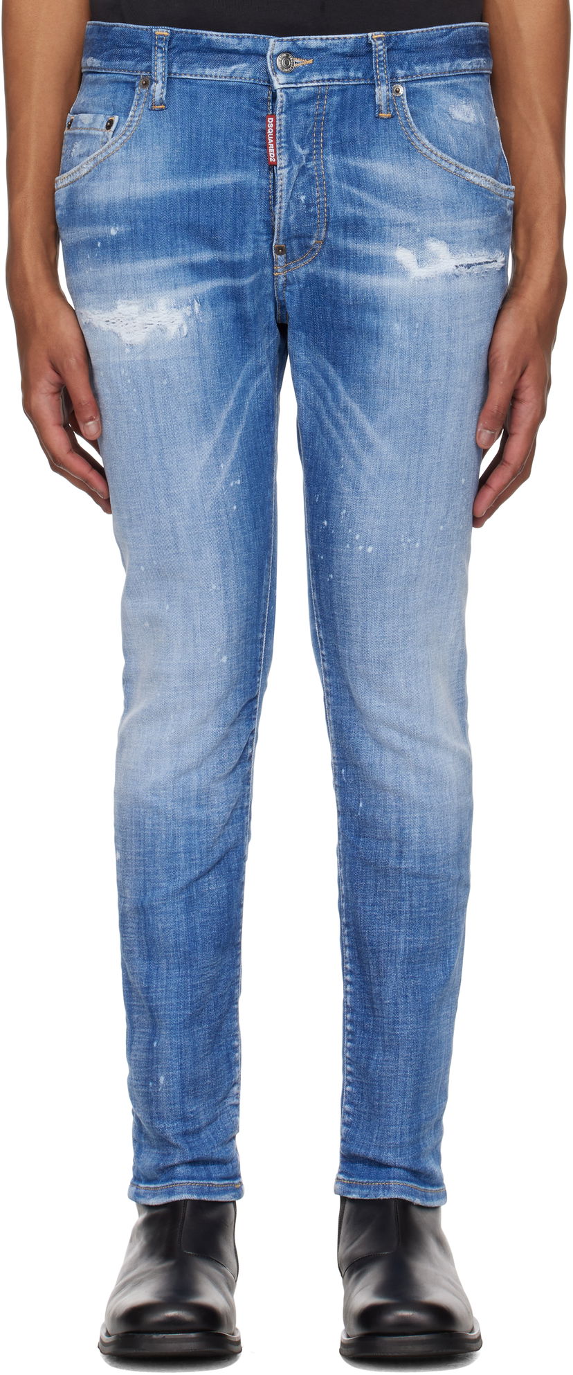 Джинси DSQUARED2 Dsquared2 Skater Jeans Синій | S74LB1675_S30872