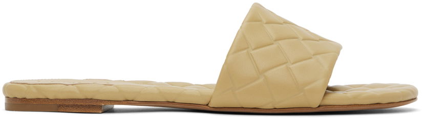 плаття Bottega Veneta Bottega Veneta Amy Quilted Leather Slide Sandals бежевий | 778163 V3RS0