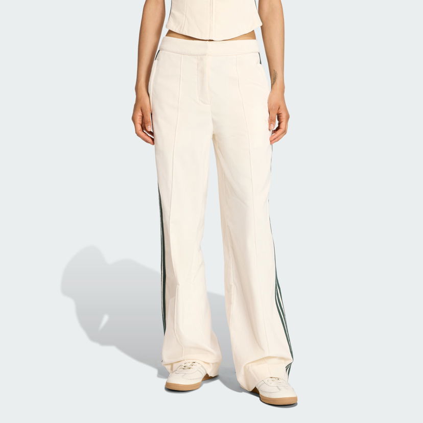 Штани adidas Originals adidas Originals Velvet Wide Leg Pants білий | KF2303