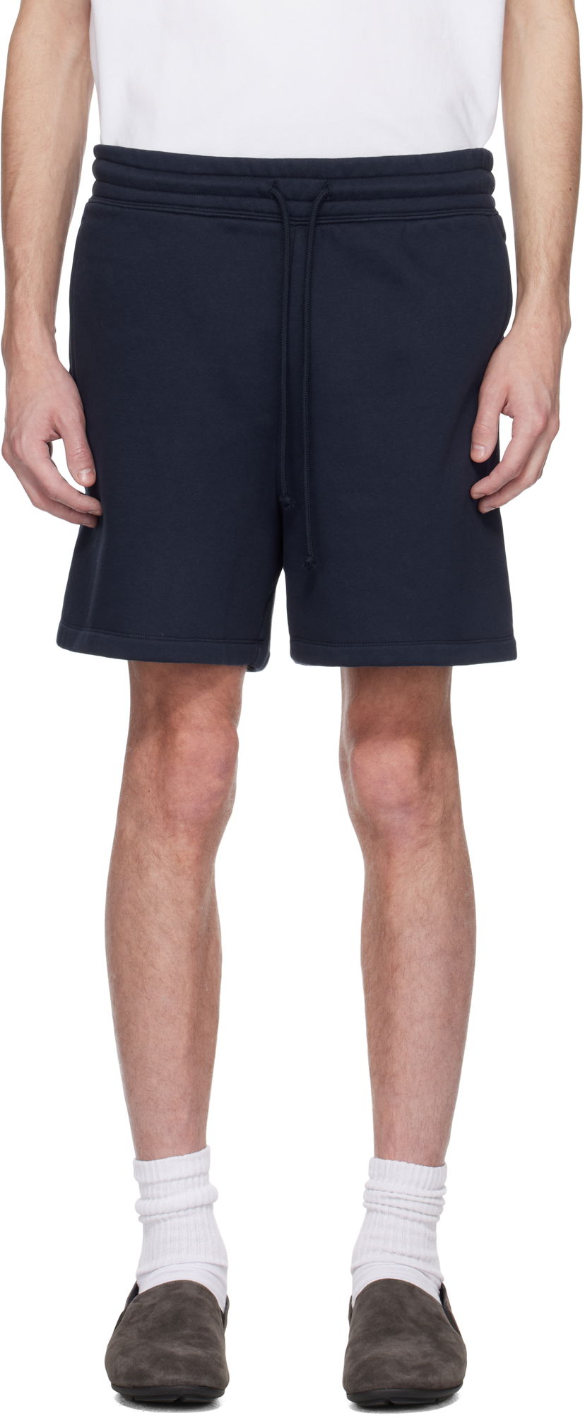 Шорти SKIMS SKIMS Fleece Lounge Relaxed Shorts темно-синій | BO-SHO-5340M-NAVY