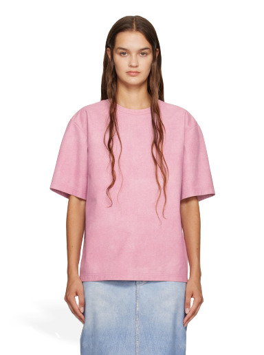 Футболка Bottega Veneta Printed Leather T-Shirt Рожевий | 757349 V2UT0