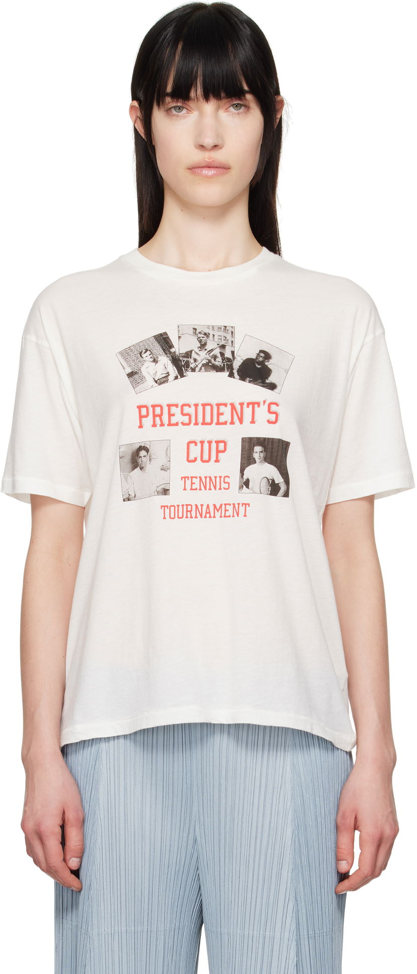 Футболка Bode Bode 'President's Cup' Tennis Tournament Graphic T-Shirt білий | MRS25CS020