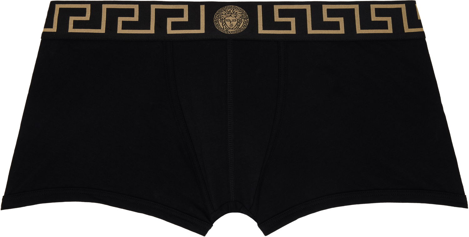 Боксери Versace Versace Two-Pack Greca Border Boxer Briefs чорний | AU10181_1A10011, 1