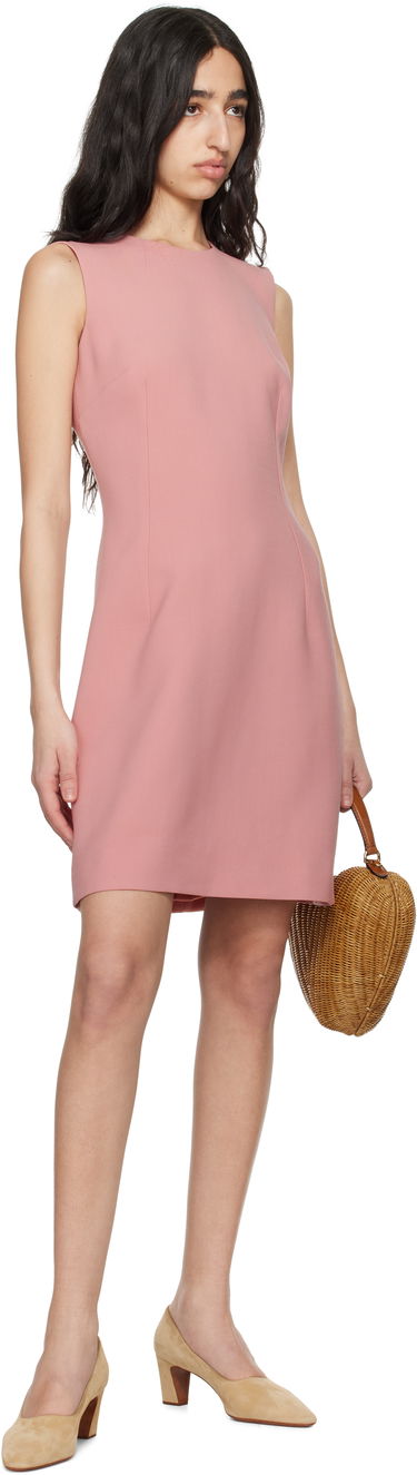 плаття Dolce & Gabbana Dolce&Gabbana Wool Crepe Fit & Flare Minidress Рожевий | F6TMMT FU2L8, 3