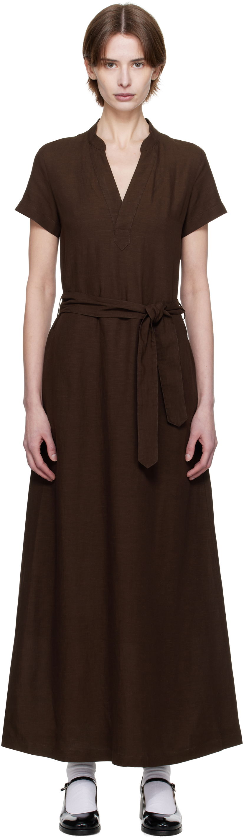 плаття A.P.C. A.P.C. Annelie Midi Dress Коричневий | VIALV-F35040