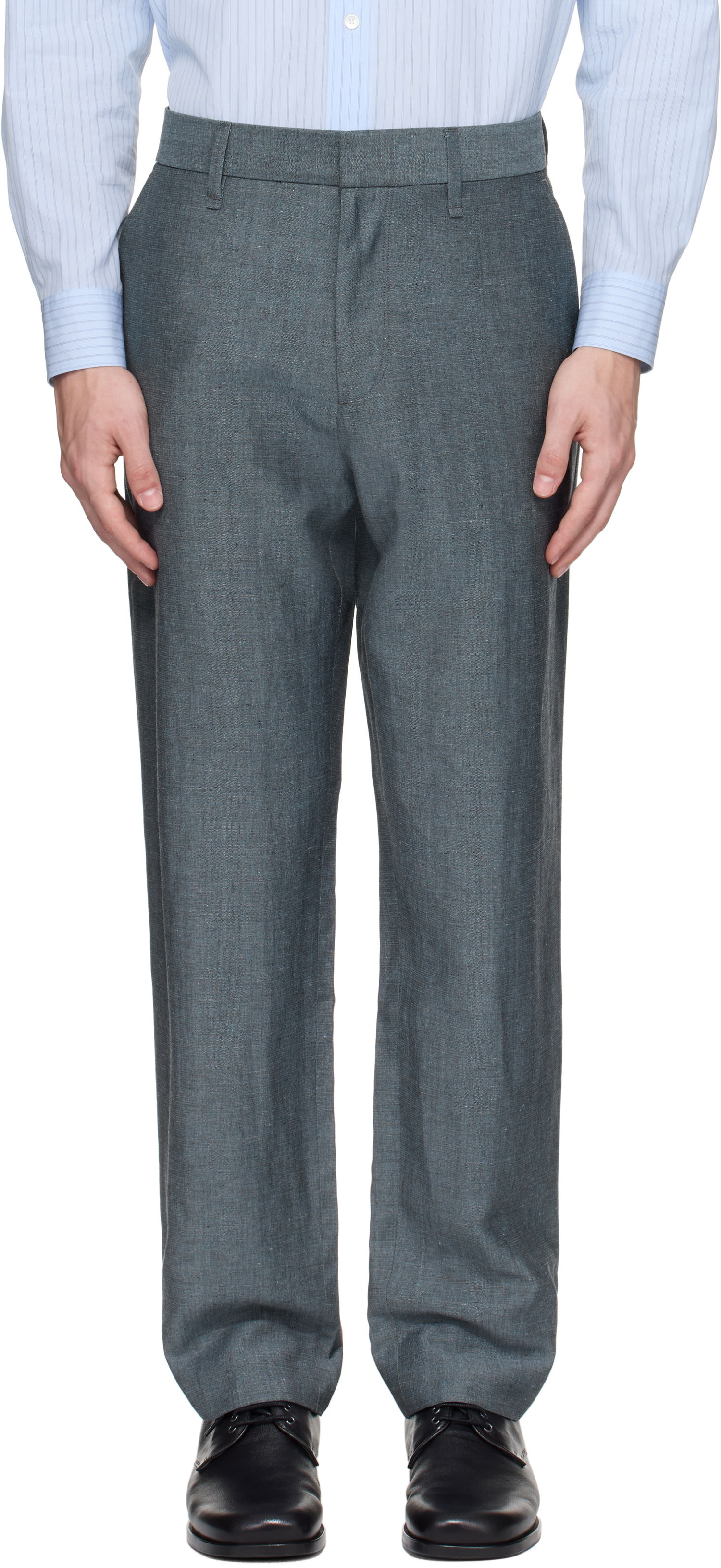 Штани rag & bone rag & bone Evan Wool-Blend Trousers Сірий | MBW25P7011DGML, 0