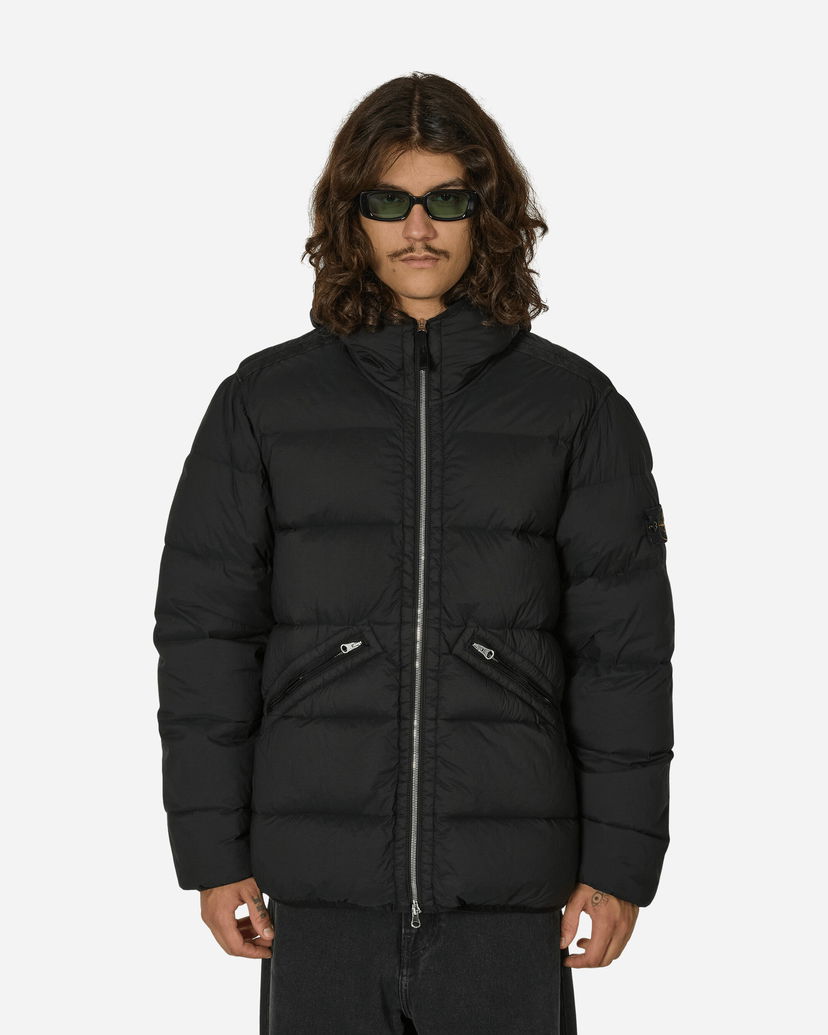 Куртка Stone Island Seamless Tunnel Nylon Hooded Down Jacket Black чорний | 811543128 V0029