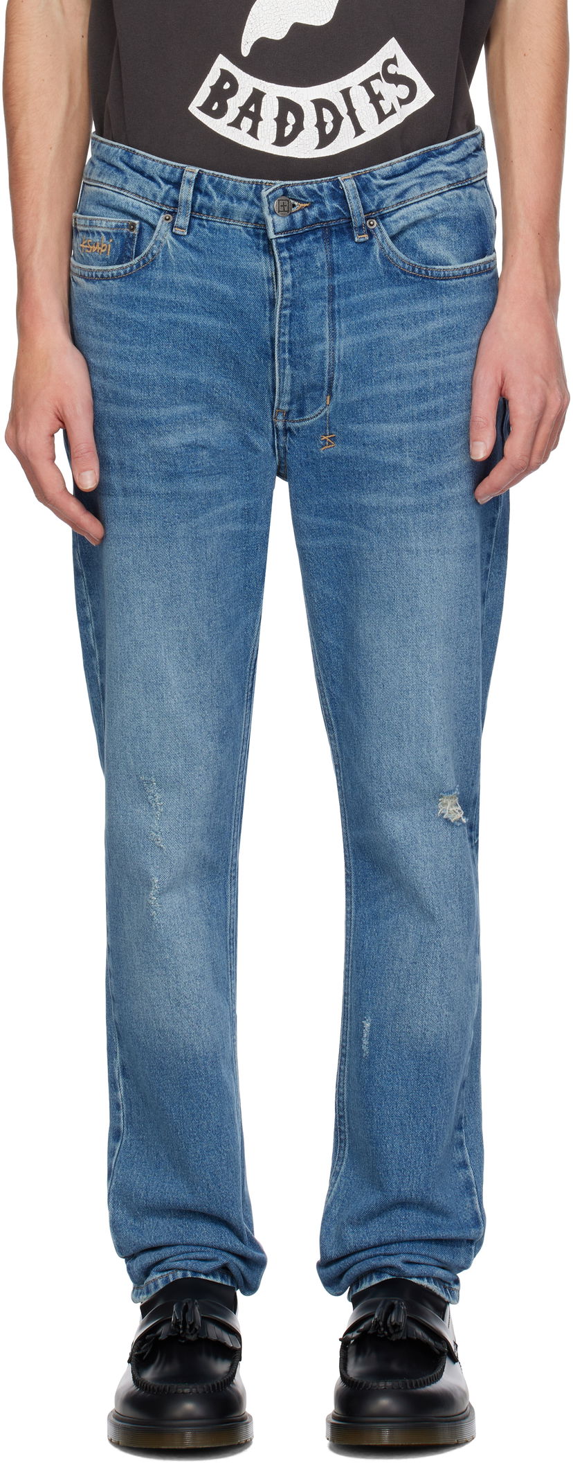 Джинси Ksubi Chitch Maverick Distressed Jeans Синій | MFA24DJ006