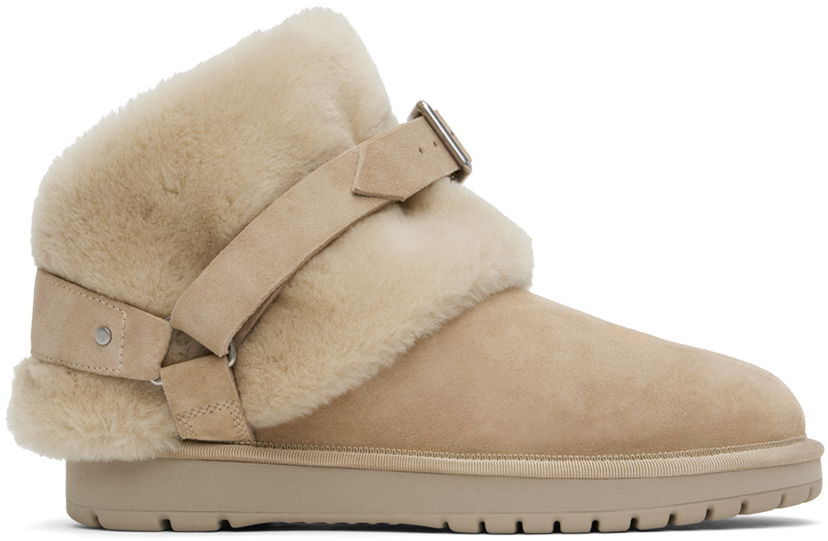Одяг Burberry Burberry Shearling Chubby Boots бежевий | 8095547