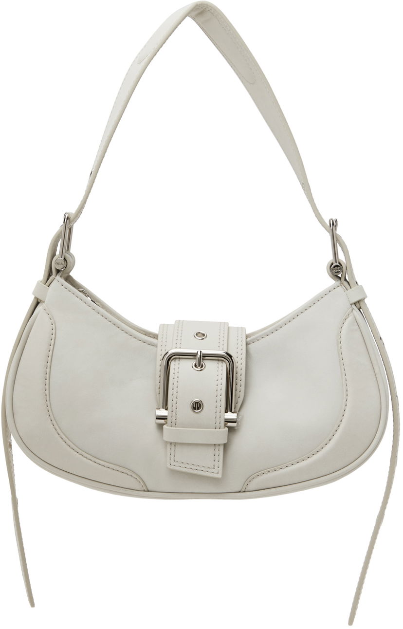 Сумочка OSOI White Leather Buckle Shoulder Bag бежевий | 24FWB05002125