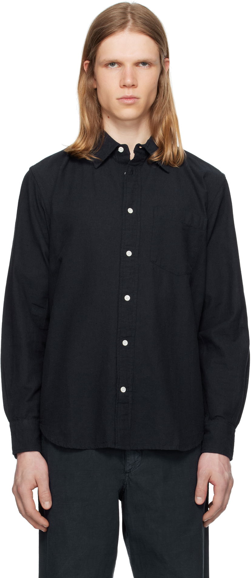 Сорочка NORSE PROJECTS Norse Projects Algot Relaxed Cotton Linen Shirt чорний | N40-0832