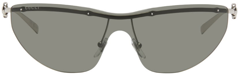 Сонцезахисні окуляри Gucci Silver Rimless Sunglasses чорний | GG1700S-001