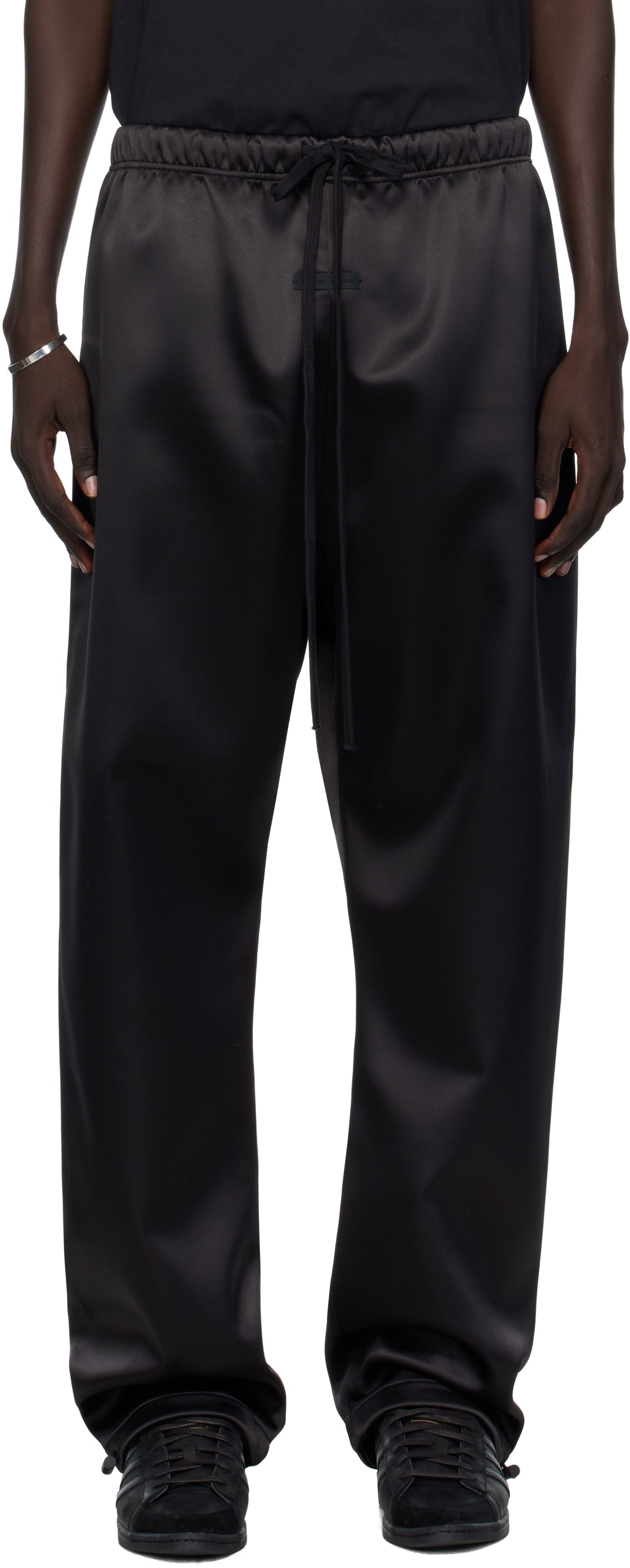 Спортивні штани Fear of God Fear of God ESSENTIALS Bonded Satin Relaxed Track Pants чорний | 130SP258210F, 0