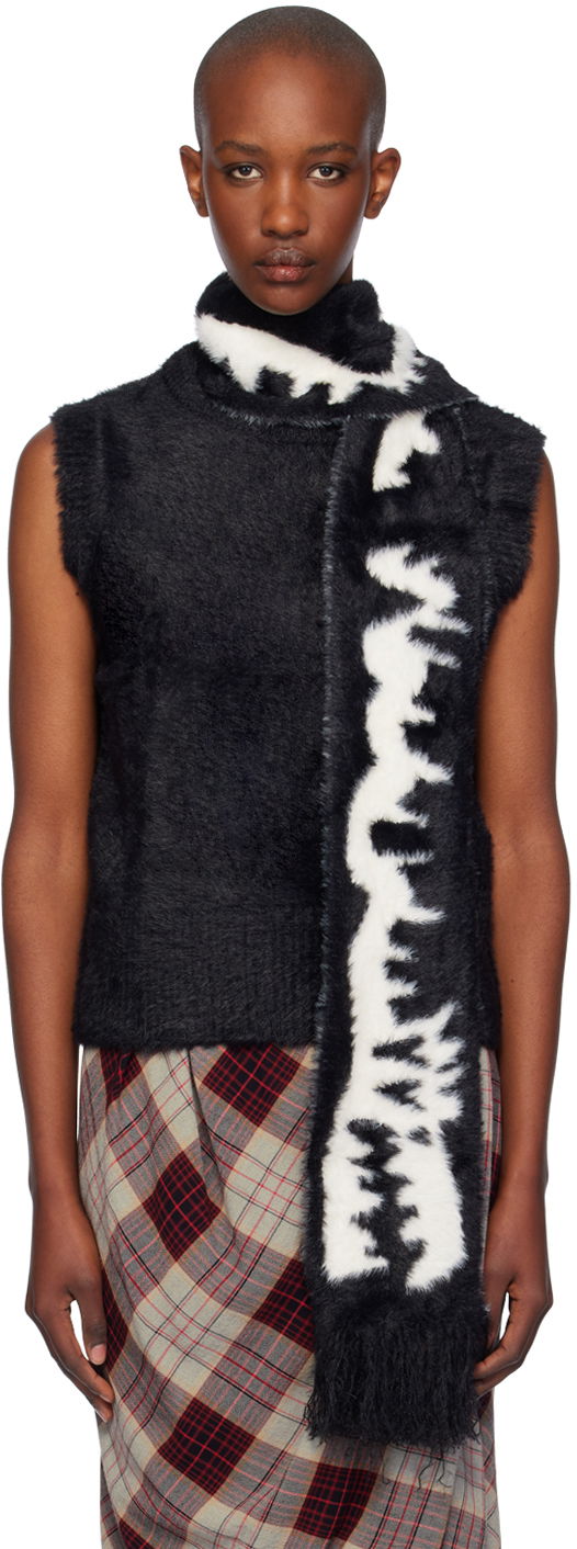Cветр Charles Jeffrey Loverboy Scarf Vest чорний | 42090401