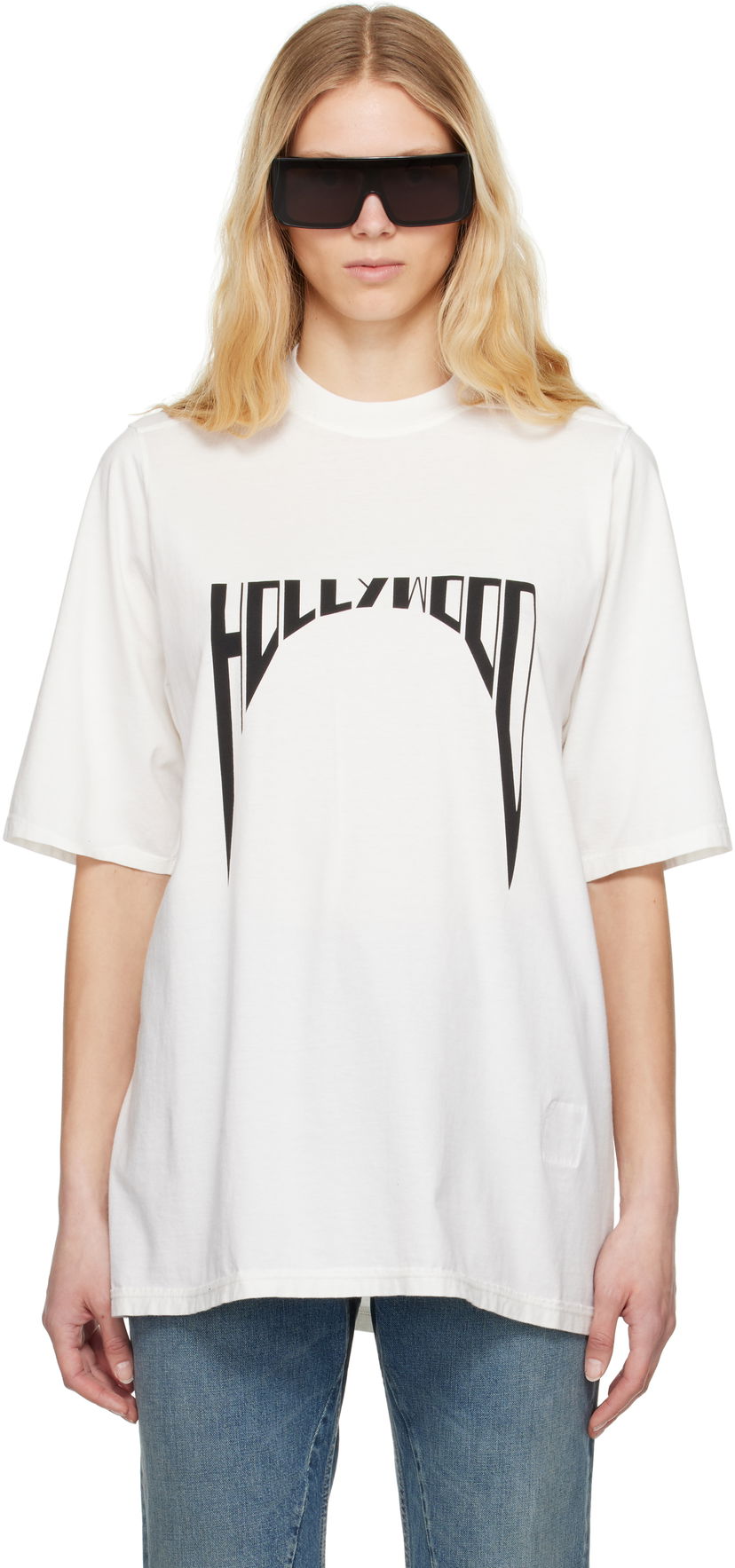 Футболка Rick Owens Rick Owens DRKSHDW Hollywood Jumbo T-Shirt білий | DS01E3204 RNEP2