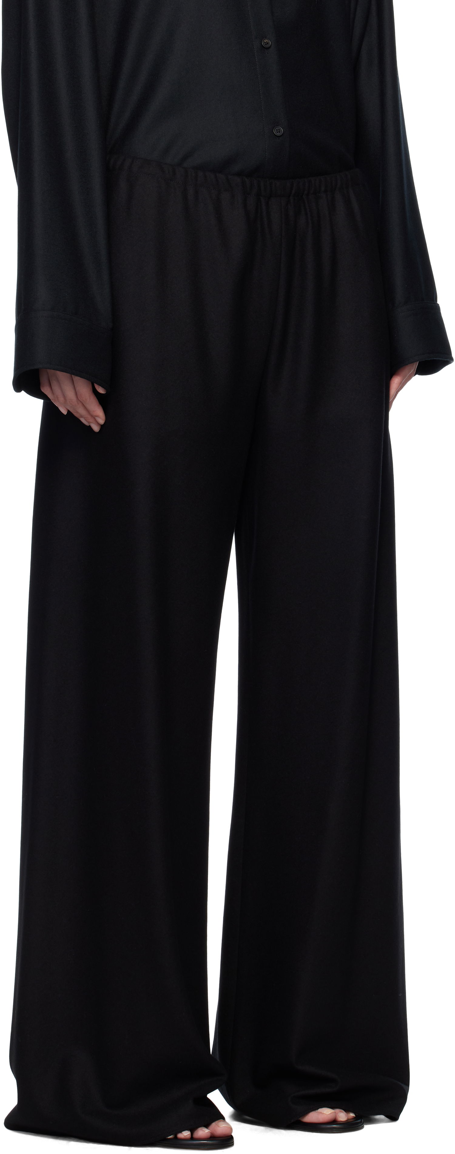 Штани The Row The Row Gala Wide-Leg Trousers чорний | 1766-W3301, 1