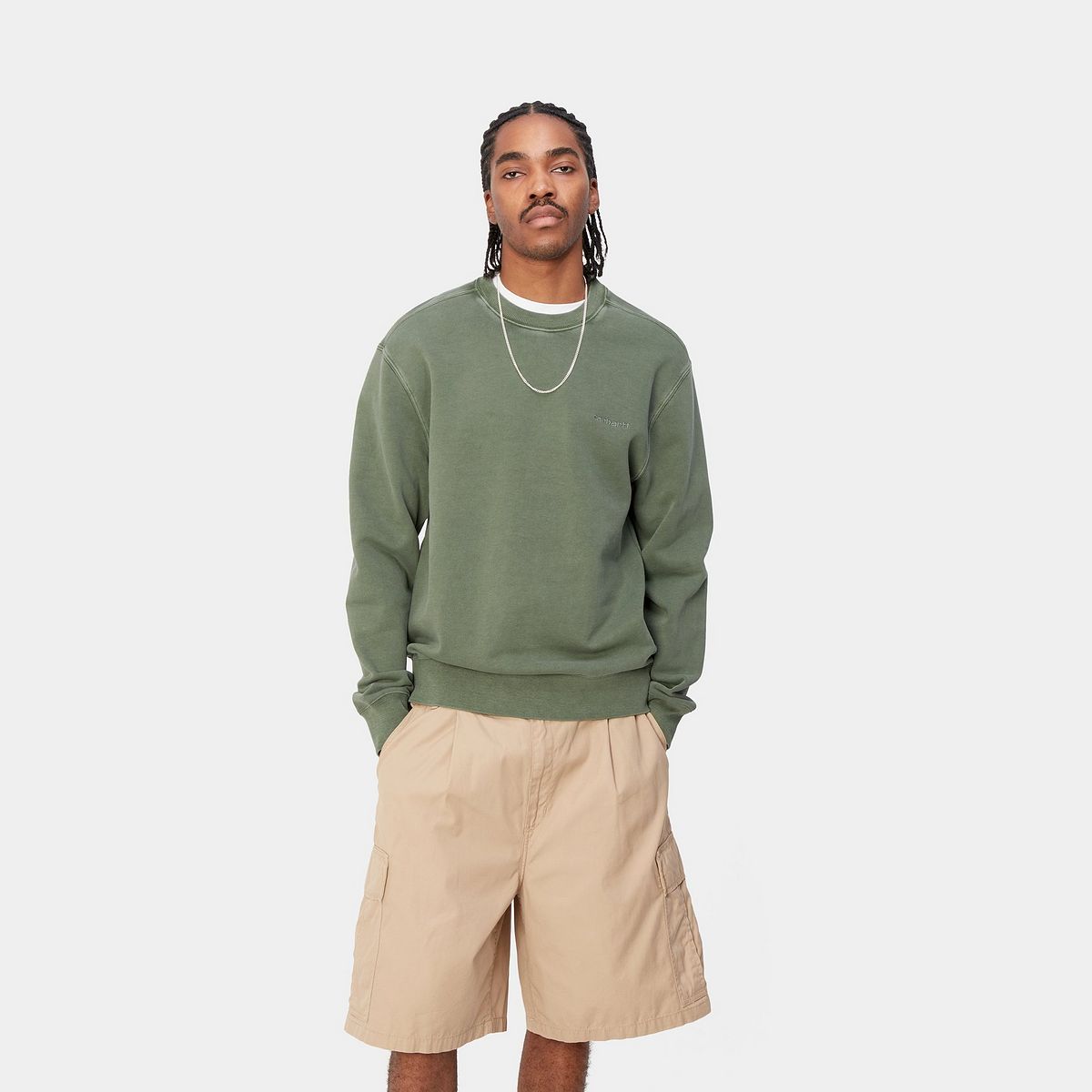 Cветр Carhartt WIP Duster Script Crewneck Зелений | I033065_1YF_GD, 0