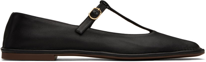 Кросівки та взуття The Row The Row Square T-Strap Ballerina Flats чорний | F1599-SL3