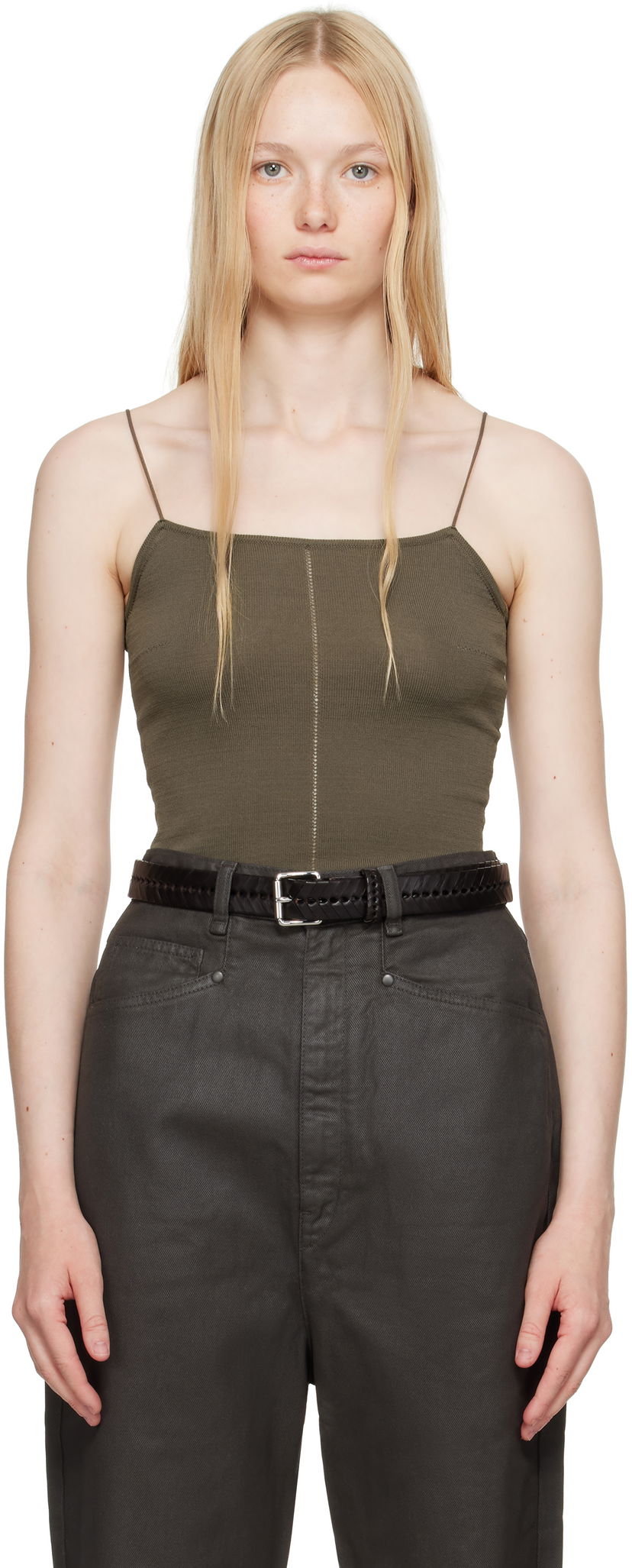 Безрукавка LEMAIRE Lemaire Straps Tank Top Зелений | TO1363 LK1038