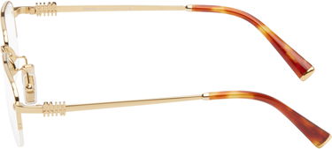 Сонцезахисні окуляри Miu Miu Miu Miu Half Rim Metal Rectangle Glasses Коричневий | 0MU 52WV 8056262411148, 2