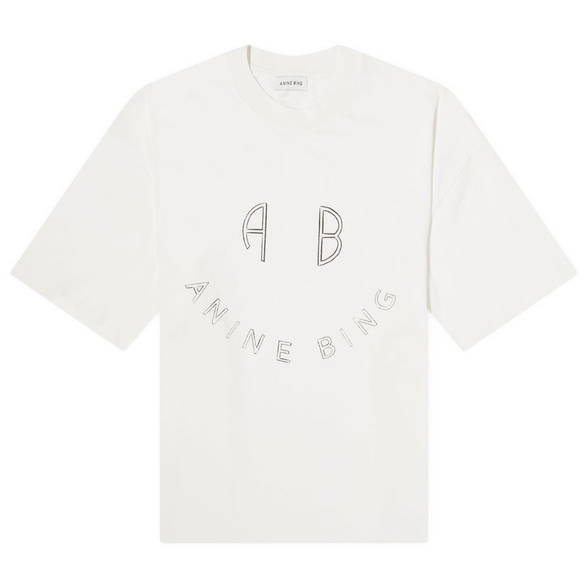 Футболка Anine Bing Kent Ivory T-Shirt X-Small білий | A-08-2427-150