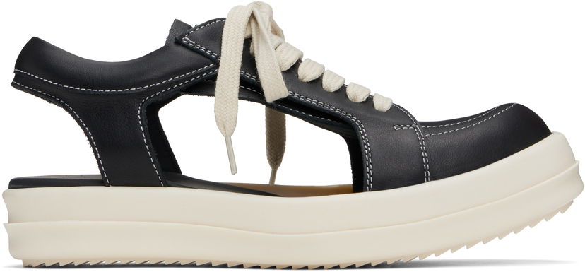 Кросівки та взуття Rick Owens Rick Owens Hollywood Hollowed Vintage Sneaks чорний | RP01E7897 LCO
