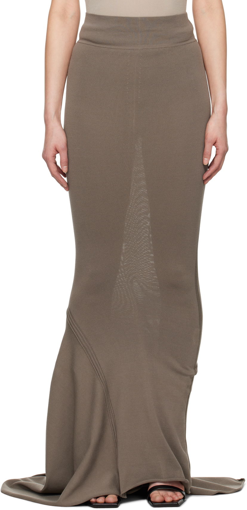 Спідниця Rick Owens Rick Owens Hollywood Dauphine Maxi Skirt Коричневий | RP01E7689 VI