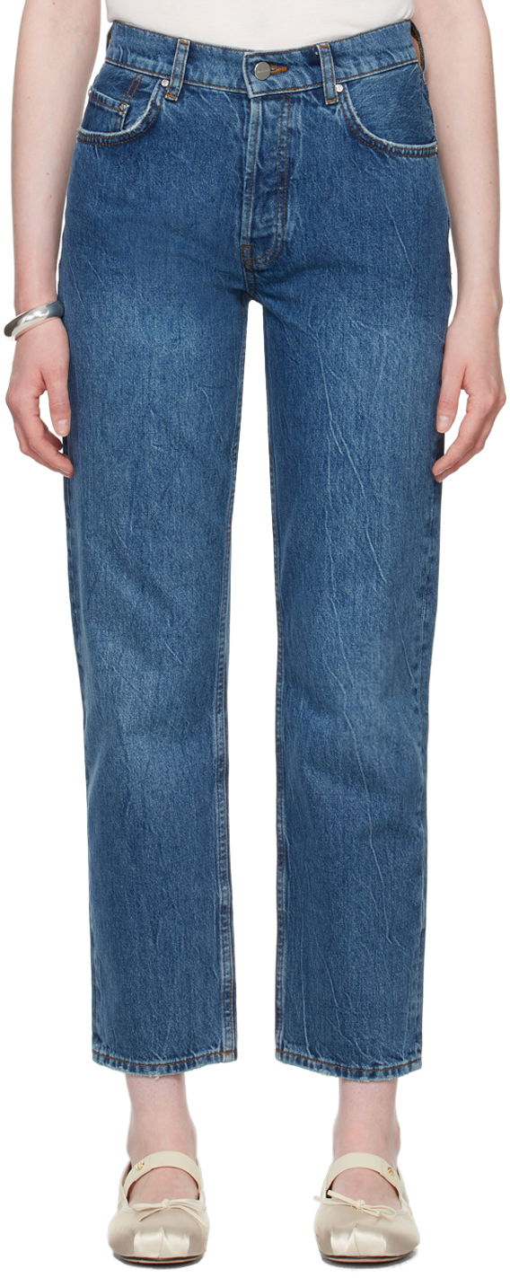 Джинси Anine Bing ANINE BING Benson Straight Jeans Синій | A-06-10010-WHD20