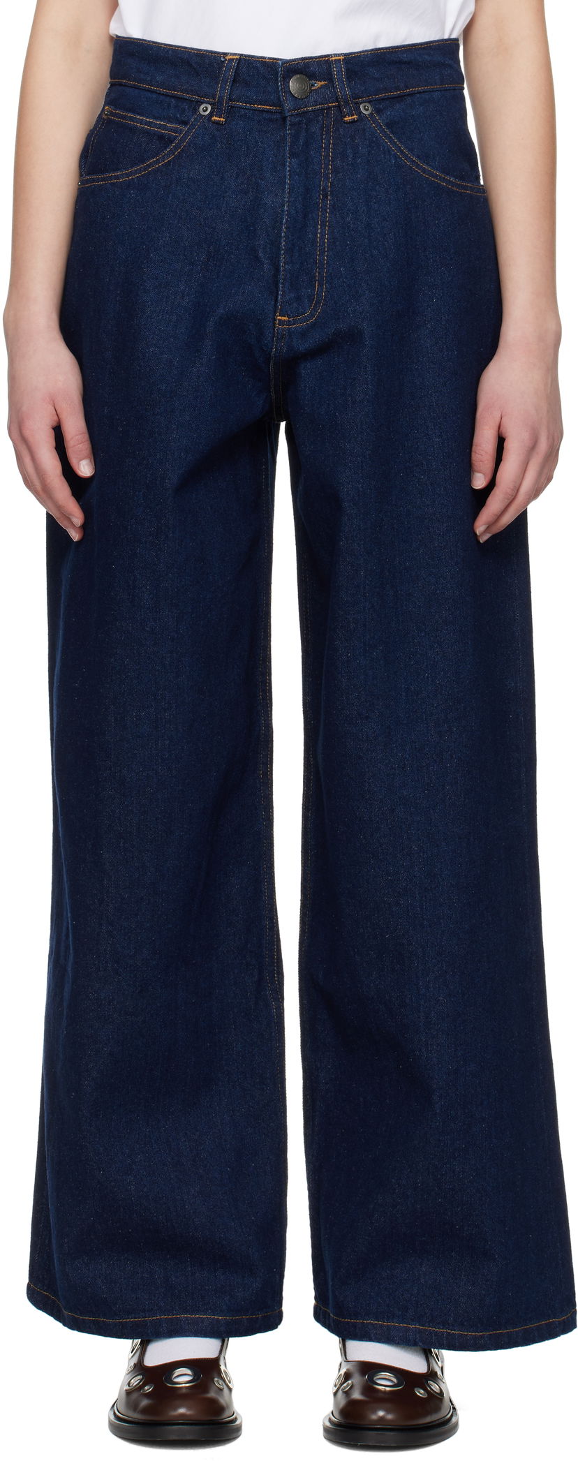 Джинси Charles Jeffrey Loverboy Charles Jeffrey LOVERBOY Wide Leg Jeans Синій | 054040502