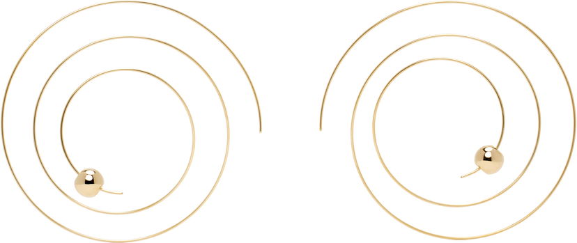 Сережки Alaïa ALAÏA Thin Spiral Earrings Металік | AA2B128LA043