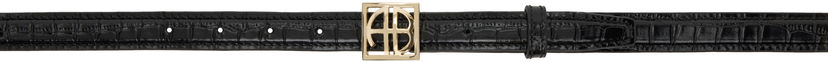 Ремені Anine Bing ANINE BING Monogram Embossed Croc Belt чорний | A-12-10461-BLK1