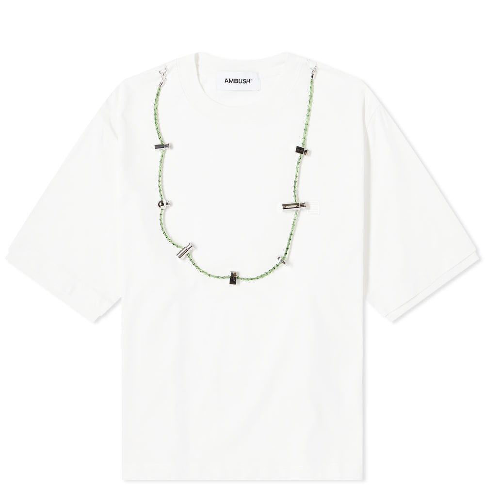 Футболка Ambush Cord Collar Tee білий | BWAA031F22JER0010202, 0