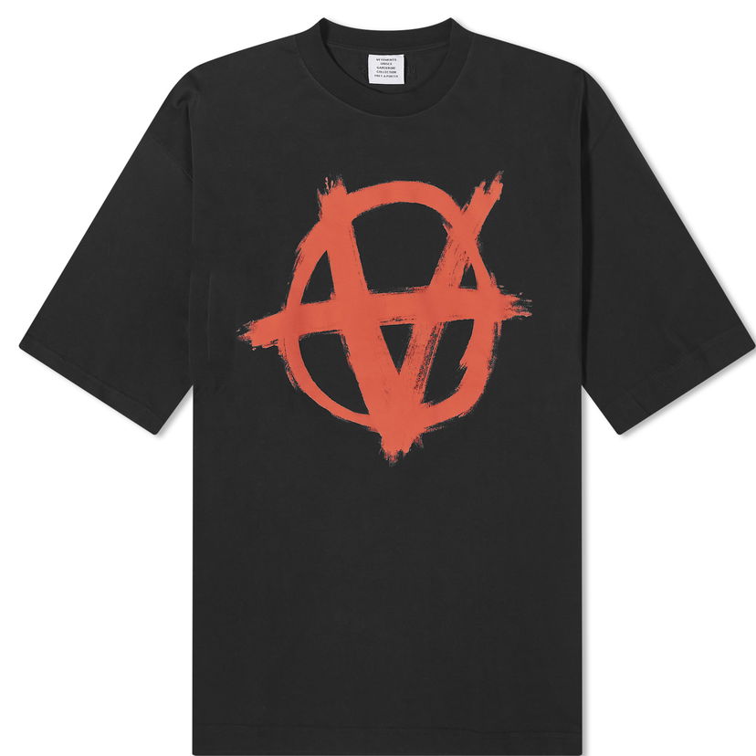 Футболка VETEMENTS Double Anarchy T-Shirt чорний | UE64TR990BR